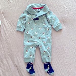 Janie and Jack cowl neck onesie